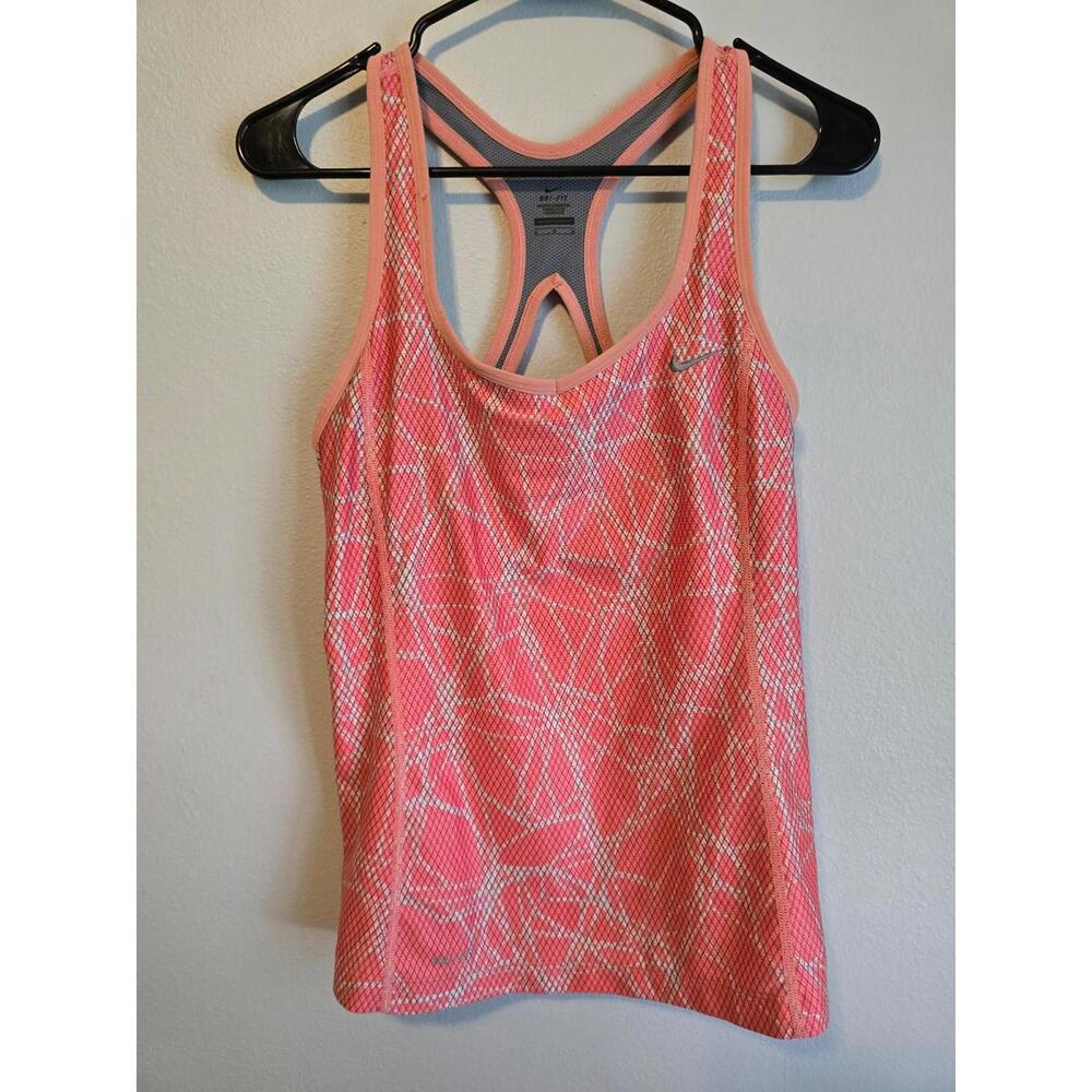 Nike Dri-Fit Pink Geometric Racerback Activewear Tank (M)
